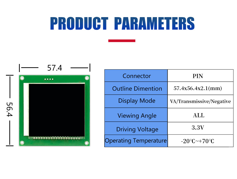 Full Viewing Angle VA Segment LCD Module product view