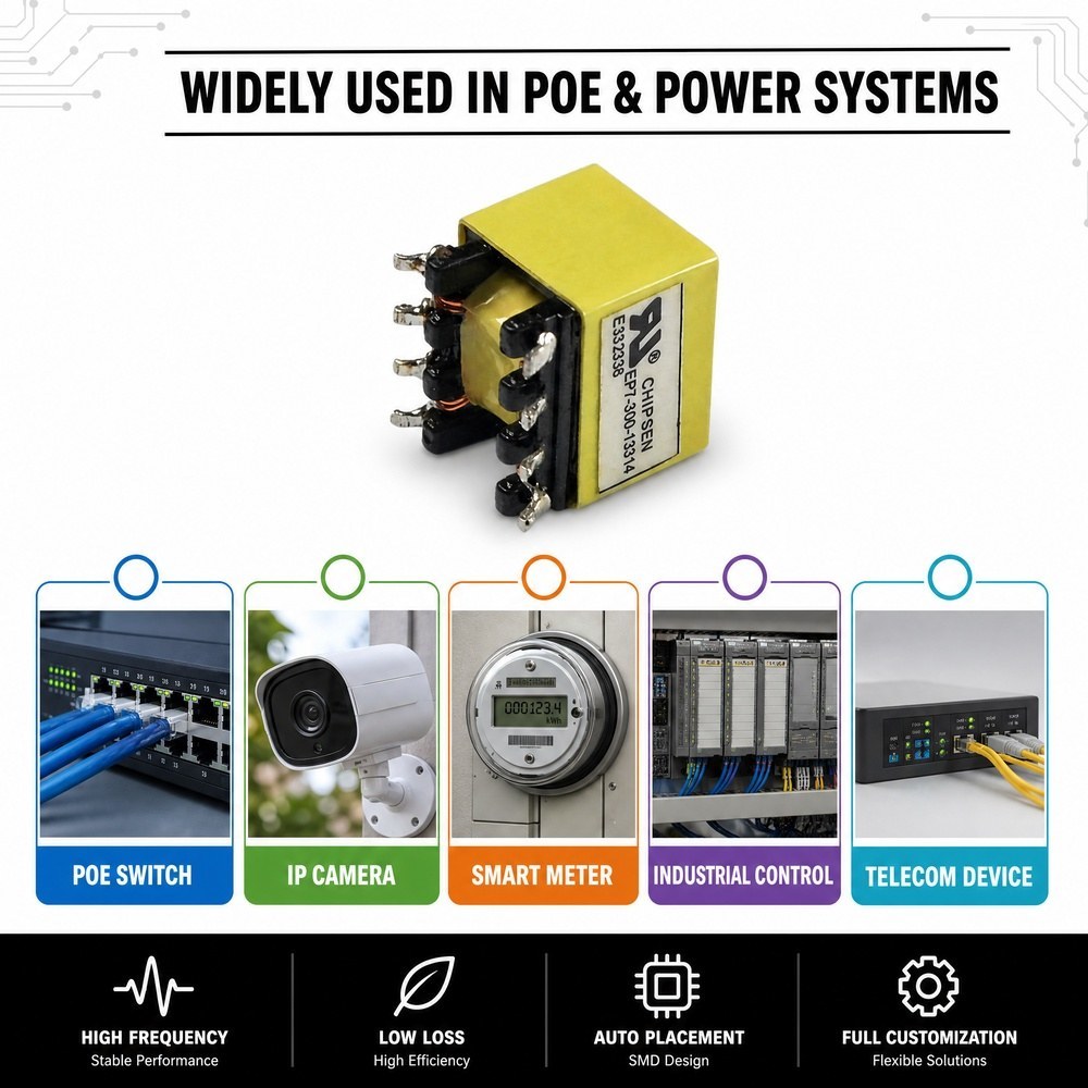 High Efficiency ER9.5 Smd Transformer For IoT Power Supply Units