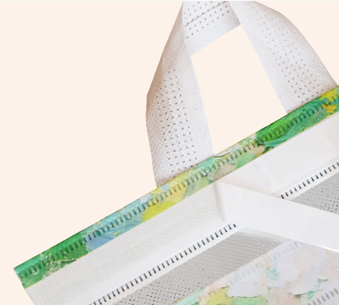 Insulated Takeaway Disposable Packaging Bags Non Woven Aluminum Foil Tote Single Double Cup