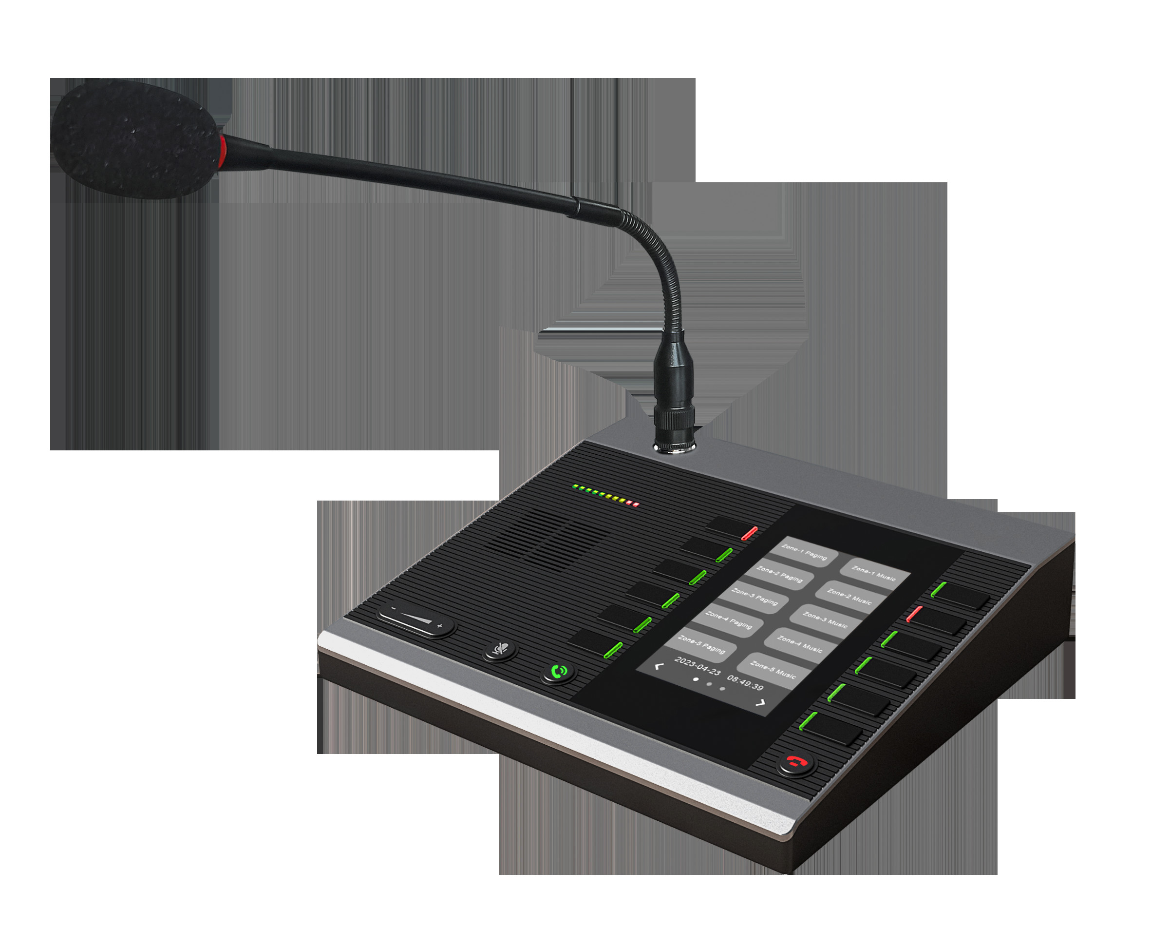 Quality SIP Based PoE M100 Dispatch Microphone Console for Intercom for sale