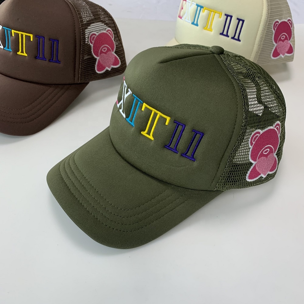 Printing Foam Custom Embroidery Trucker Hats Snapback Cap Breathable Structured Cap