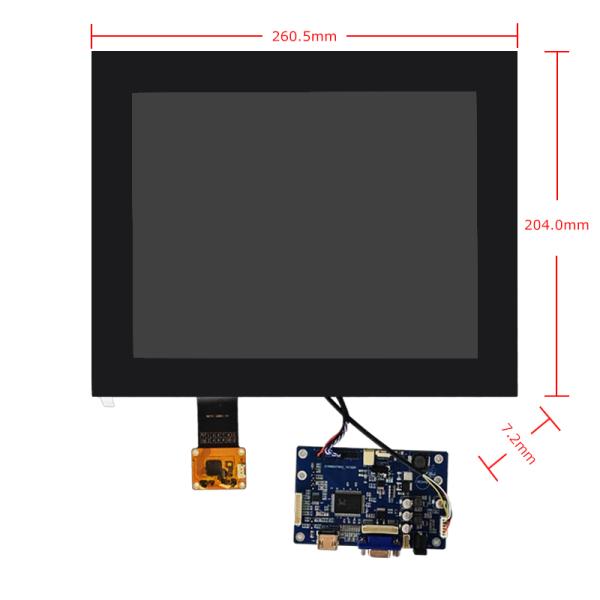 12.1 Inch Outdoor 850nits High Brightness LCD Display Module with Capacitive Touch 1024×768