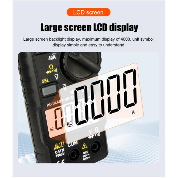 VICTOR 3266 HIGH-PRECISION DIGITAL CLAMP METER large screen display maximum display 4000 word height 15m