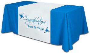 Display Custom Printed Table Covers , Fabric Promotional Table Covers