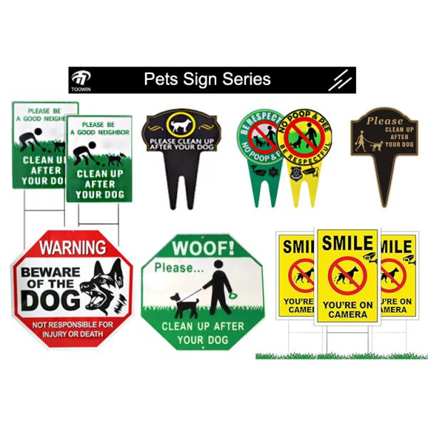 Toowin Customized Security Yard Sign Rectangular 4Mm Waterproof Letters For Voting