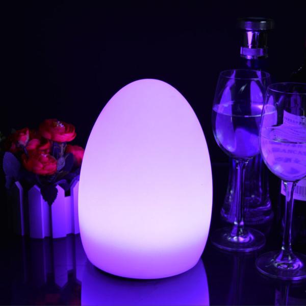 Remote Control Egg Shaped Night Light IP65 Waterproof PE Plastic material