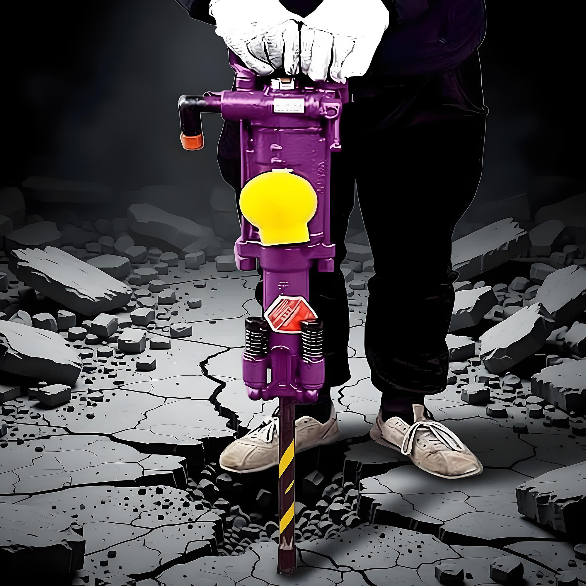 Flexible Operation Pneumatic Rock Drill Machine Simple Structure Portable Rock Drilling Machine