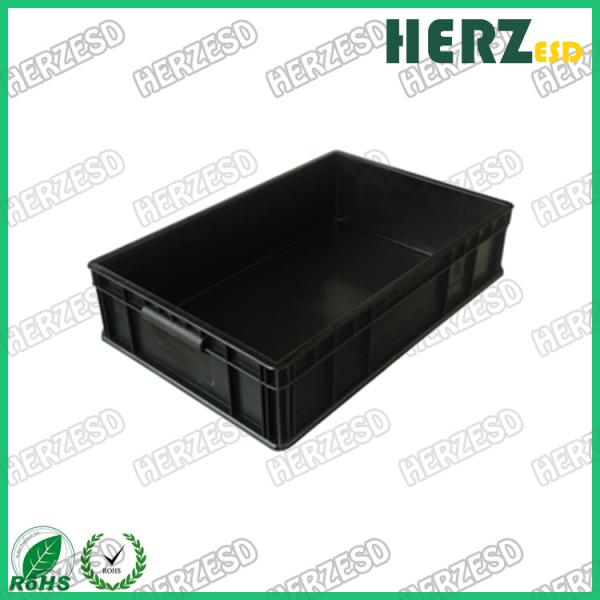 Plastic Material ESD Storage Box / Circulation Box Surface Resistance 10e3-10e9 Ohms