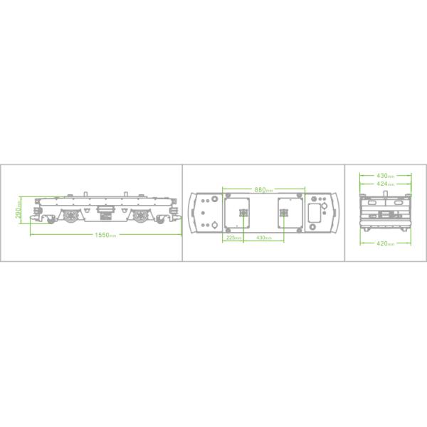 Lurking Autonomous Guided Vehicle , Material Handling AGV Two Way Type