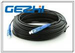 Fiber To The Home Optical Patch Cable 1 Core LSZH SC / SC LSZH 300M Black Steel