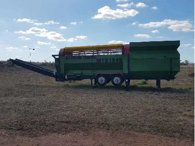 Function Screening Mobile Trommel Screen for Separation of Topsoil Compost Gravel Sand