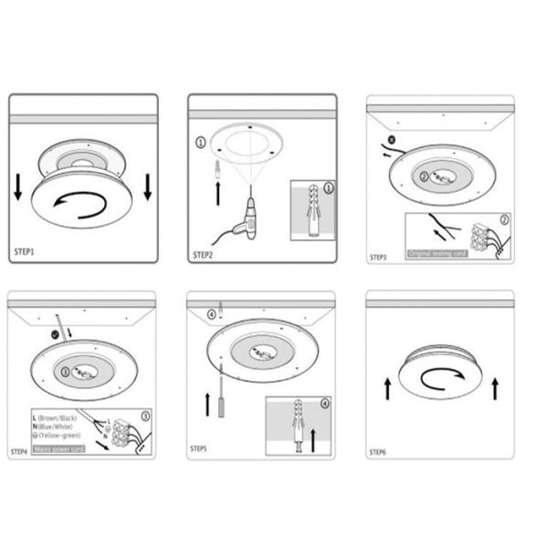 18w Round LED Ceiling Light 360 Degree , LED Surface Mount Ceiling Lights