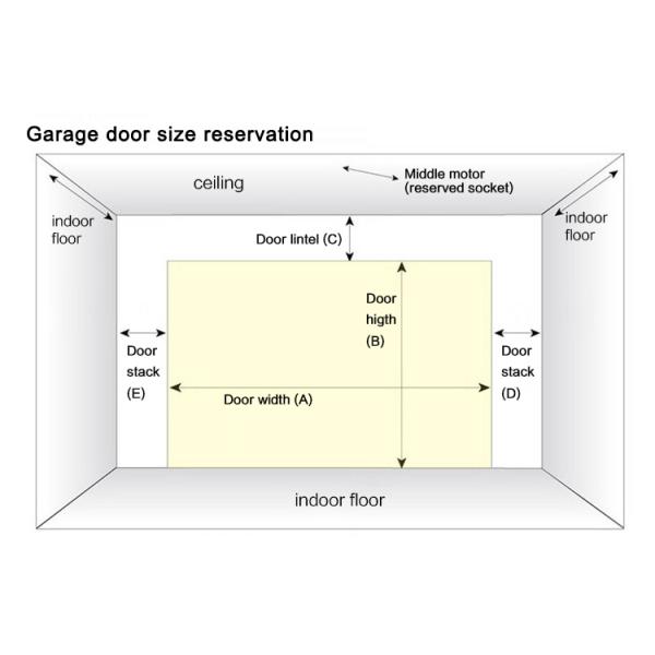 High Quality Modern Style Automatic Black Frame Garage Door Tempered Glass Reflective Black Color Home Use Including Motor