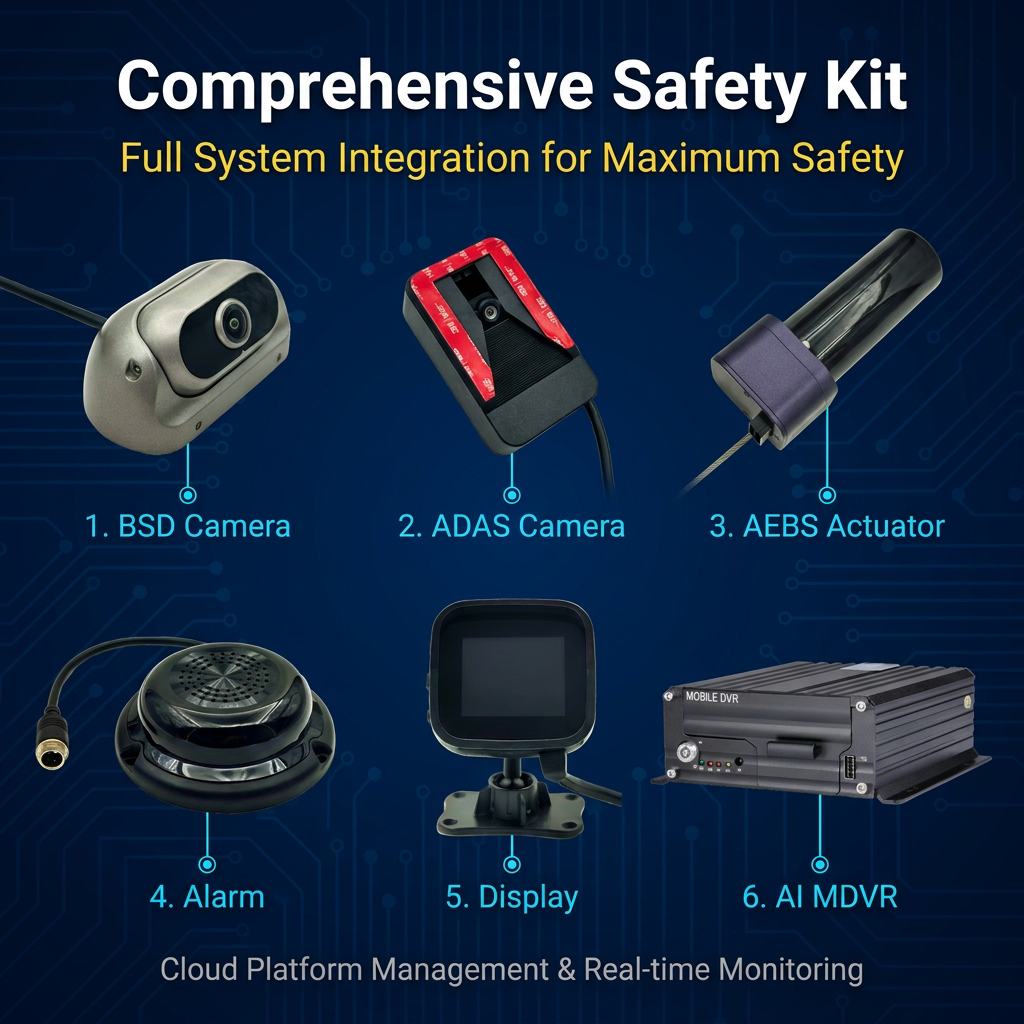 4G Vehicle CCTV DVR with Built in AEBS Forward Collision Avoidance Automatic Emergency Braking