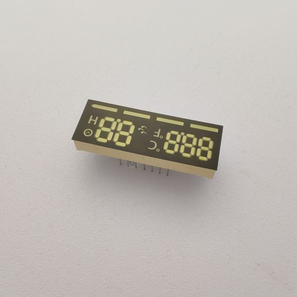 Ultra White/Red 7 Segment LED Clock Display Module for Automotive Time/ Temperature Indicator