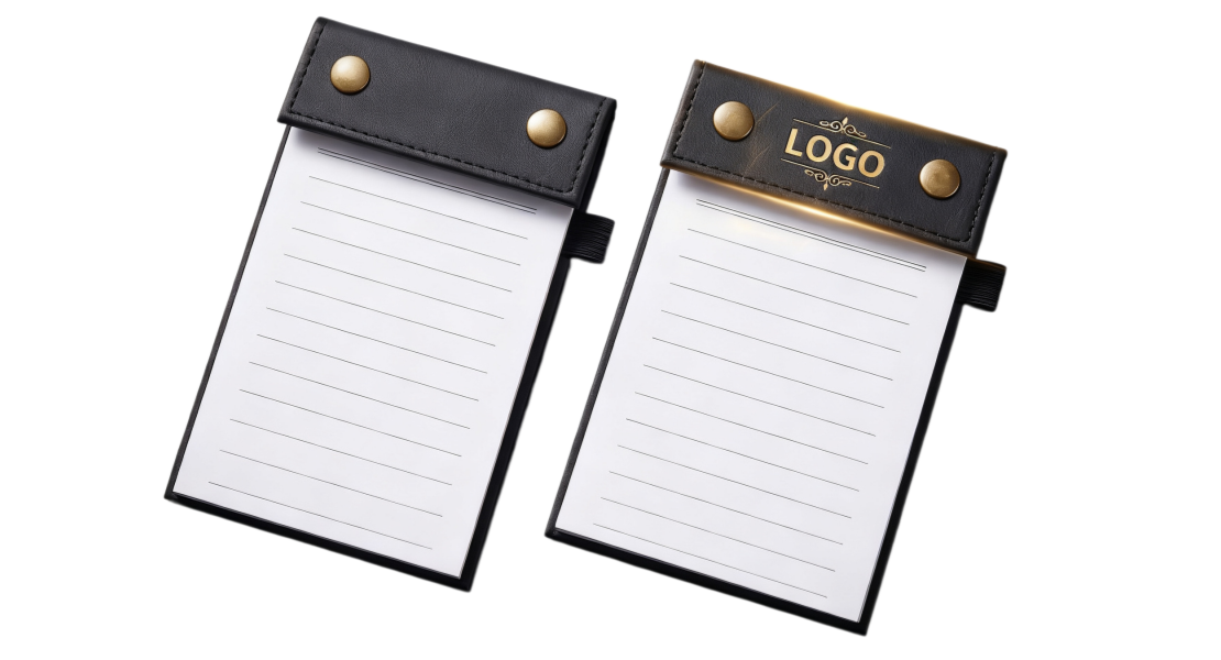 Customizable A6 PU Leather Notebook, Tear‑off Refillable Notepad With Pen Holder, Portable Pocket Memo Pad
