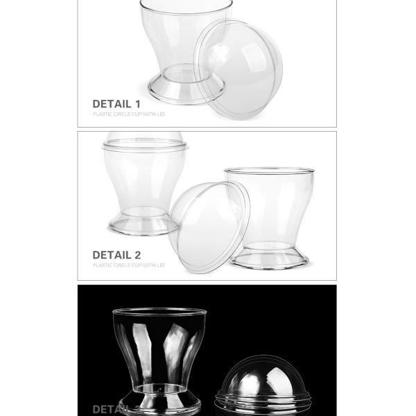 150ml disposable clear plastic cups with dome lids for cold beverage