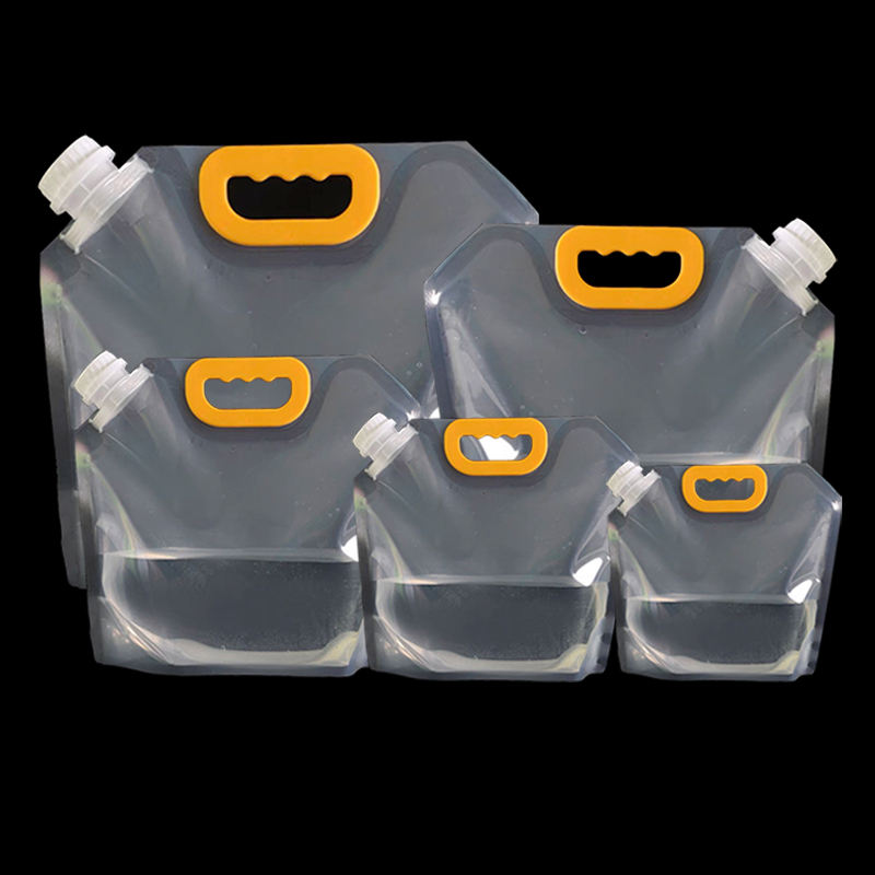 Translucent Corner Spout Bag Reusable Laundry Detergent Bag Clear Plastic Spout Pouch with Handle