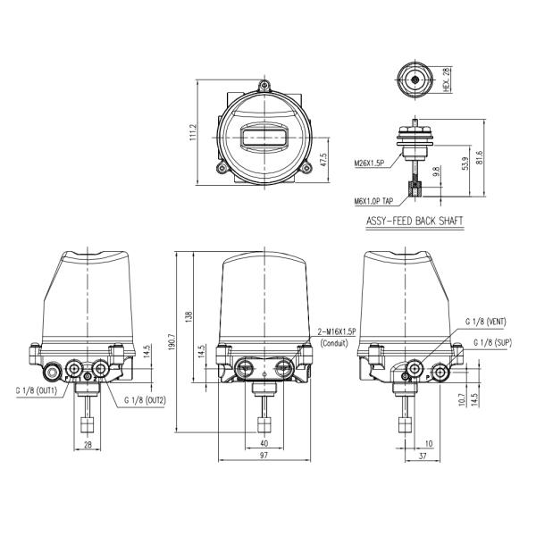 High Performance Digital Valve Positioner 24° - 100° Opening Angle EAC Certification