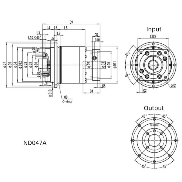 ND Series Planetary Reduction Gearbox Speed Reducer High Torque
