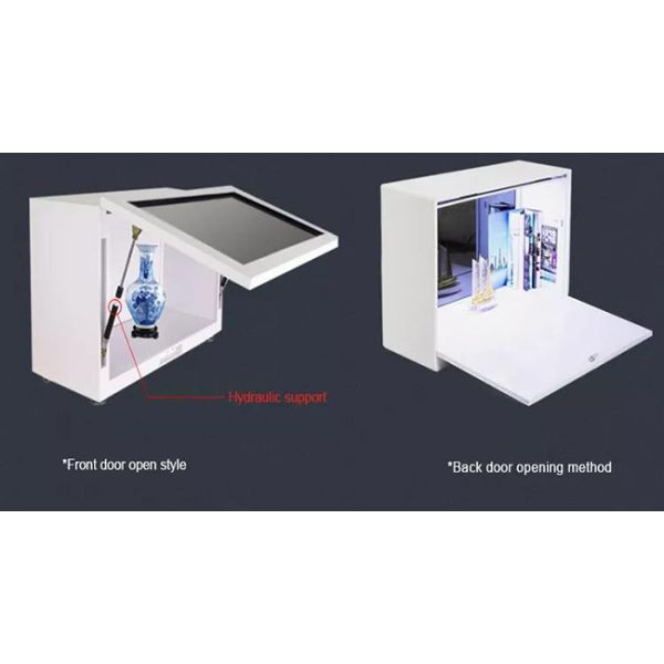 27 inch capacitive touchscreen transparent lcd screen price box indoor table stand advertising screen for supermarket