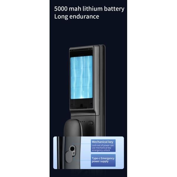 3D Face Smart Door Lock Fingerprint Video Calling Home Lock