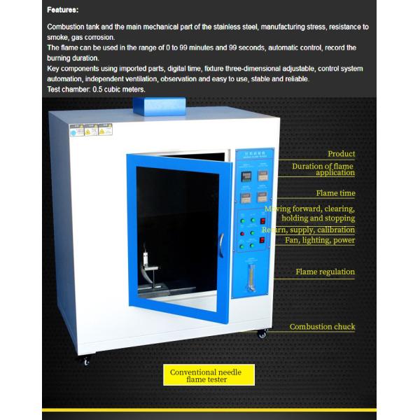 Touch Screen Material Standard Needle Flame Tester for Electrical Appliance Test