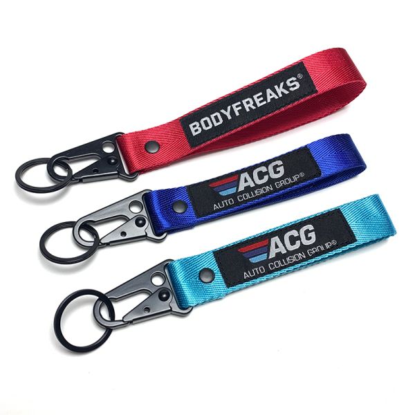 Custom silkscreen printed logo lanyard neck straps perfect for keychains.