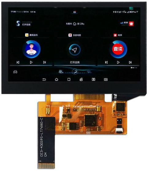 24 Pins Touchscreen Display Module 4.3 Inch IPS TFT Lcd For Wide Temperature
