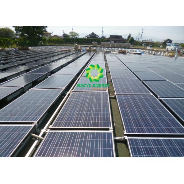 Flexible Mobile Solar Panel Flat Roof Mounting System Landscape Orientation