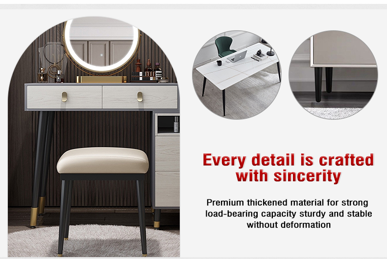 Light Luxury Extended Metal Table Leg Brackets Adjustable Support Legs for Dressing Tables Stools and Bathroom Cabinets