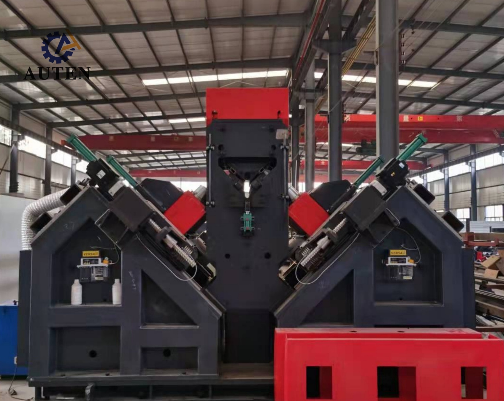 Overall Dimension 34×8.9×3m CNC Angle Drilling And Marking Machine For Communication Towers