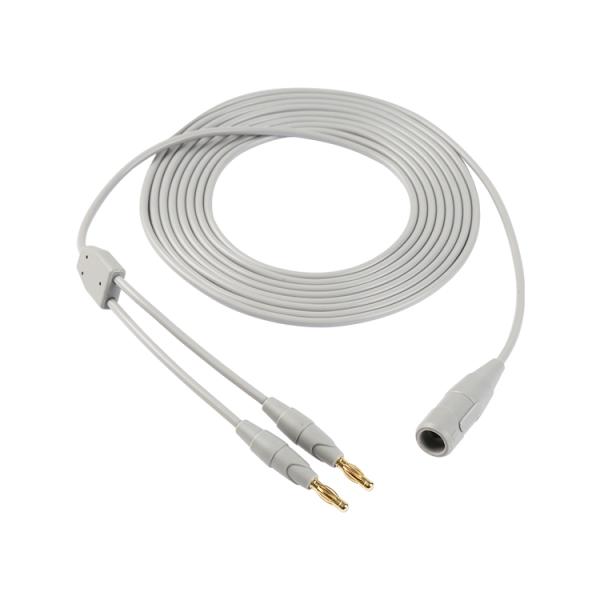 3m length EURO US Type Electrosurgical Bipolar Cable For Forceps