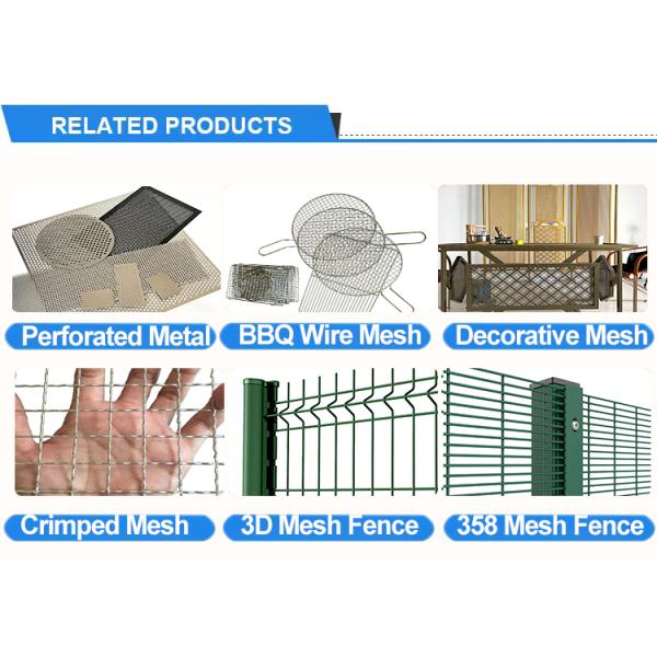 Max 36m Length Durable Decorative Crimped Wire Mesh for Elegant Applications Opening Area 59%
