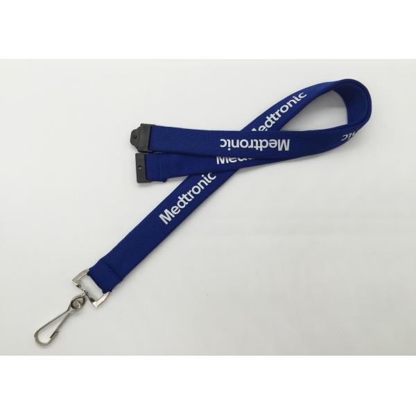 durable orange stylish custom tuber polyester lanyard with metal hook