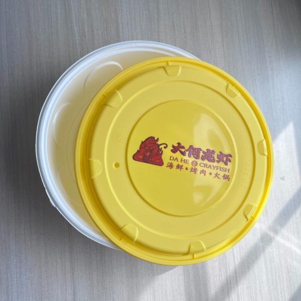 2000ml Disposable Round Plastic Bowl with Lid Versatile and Multi-Purpose