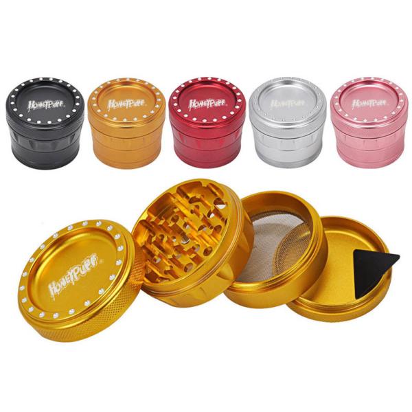 Durable Herb Grinder 63mm Four Layer Drum Type Multi Colored Iso Approval
