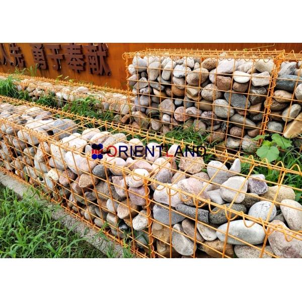 PVC coated Welded Mesh Gabion Baskets Feature Wall 50cm Hight
