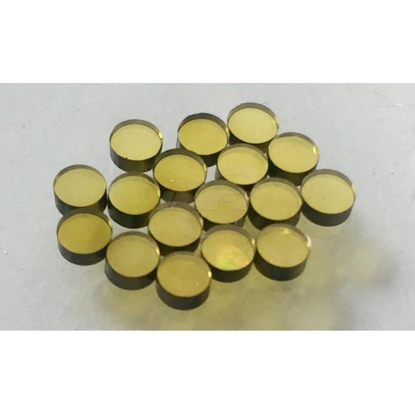 Yellow Single Crystal MCD Diamond Plates , Cutting Tool Diamond Round Disc