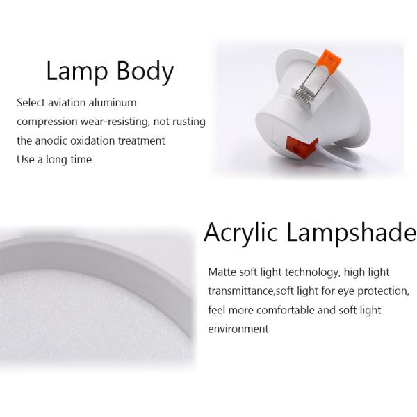 Tuya Led Ceiling Down Lights 400lm Dimmable Led Downlights 5W