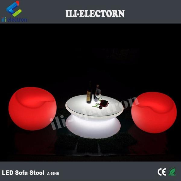 RGB remote control lighting plastic led round lounge table