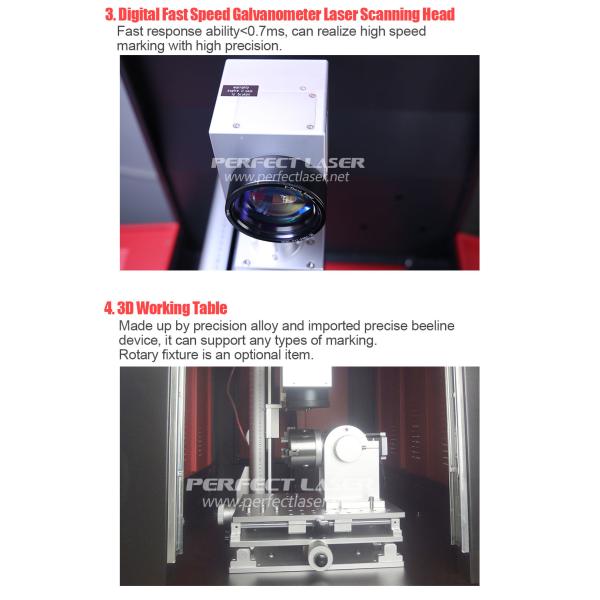 Professional Metal Etching Machine , Fiber Laser Marker With Fully Enclosed Cabinet