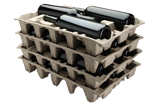 Waste Paper Wine And Egg Tray Machine , High Efficient Pulp Molding Machine