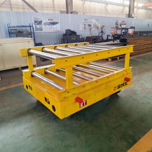 China Automatic Electric Rail Transfer Cart With Roller Conveyor on sale