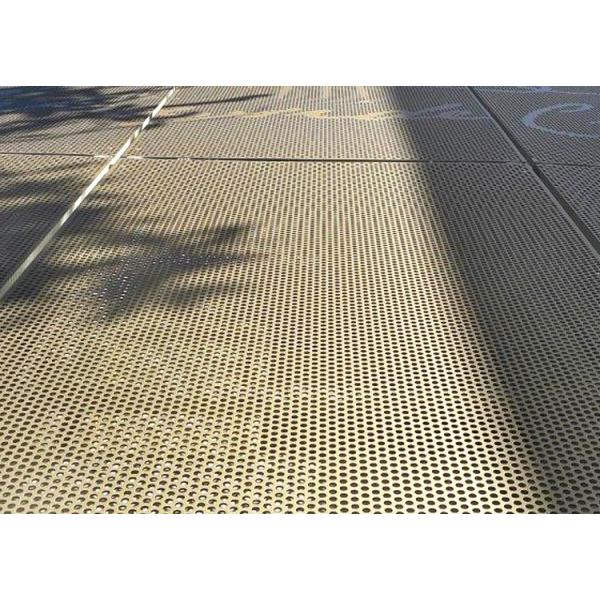 Galvanised Decorative Wire Mesh Panels Perforated 100mm Diameter
