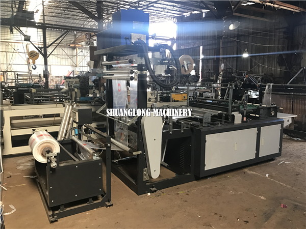 LDPE Side Sealing DHL Courier Bag Making Machine With Hotmelt Glue Device