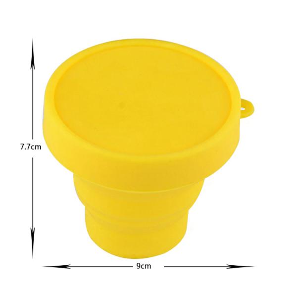 Candy Color 170ml Silicone Travel Mug Rose Silicone Collapsible Travel Cup