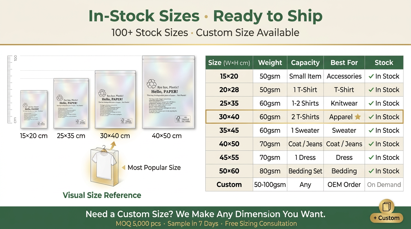 Compostable Biodegradable Glassine Envelope Apparel Packaging Eco Friendly Clothing Pouch Garment for Certified Recyclable