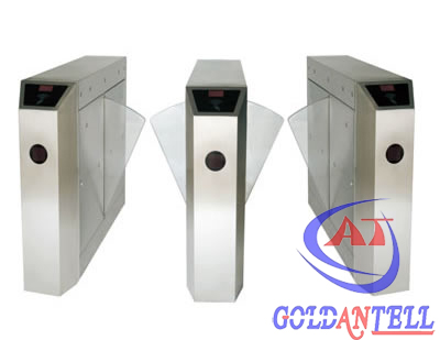 LED Direction Indicator Metro Station Access Control Flap Turnstile for Office Building