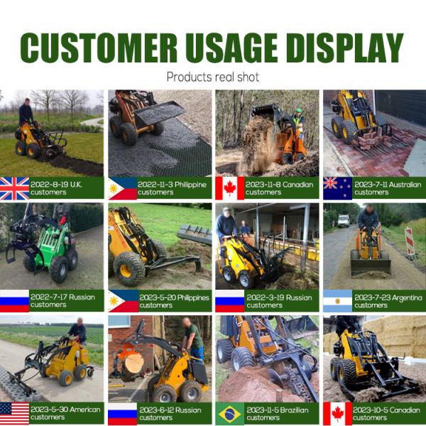 High Working Condition Skid Steer Loader Small Wheel Loader Mini Skid Steer 430kg Mini Skid Steer Loader Hot Sale